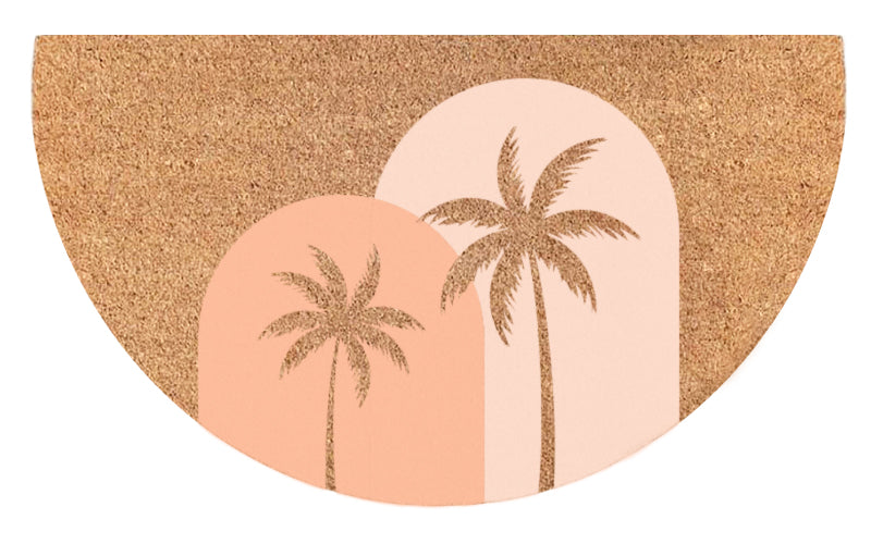 Boho Palms Semi-Circle Doormat