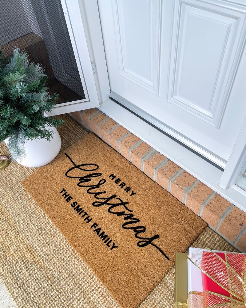 Custom Merry Christmas Doormat