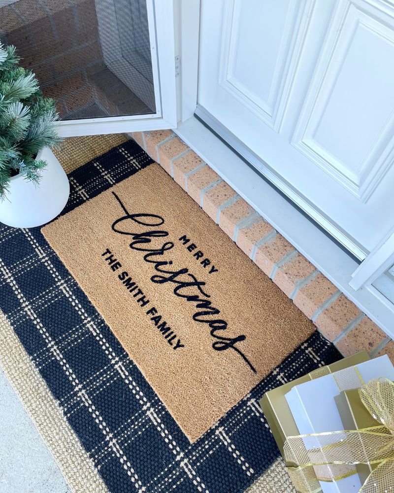 Custom Merry Christmas Doormat