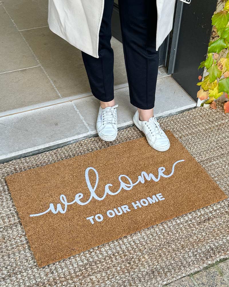 Welcome to Our Home - White Embossed