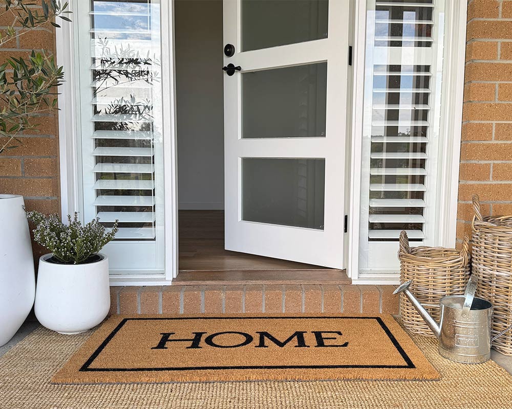 Home Embossed Coir Doormat