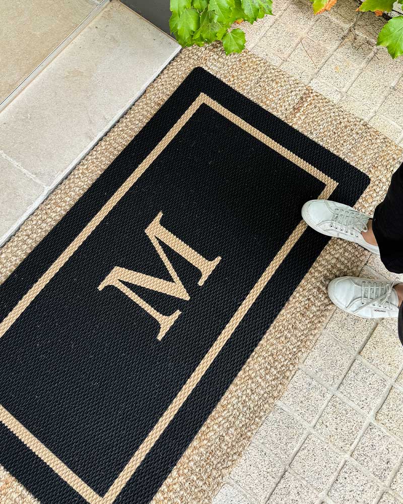 Doormat Initial Insert Custom Everlast Inlay Initial Doormat | Door Mates
