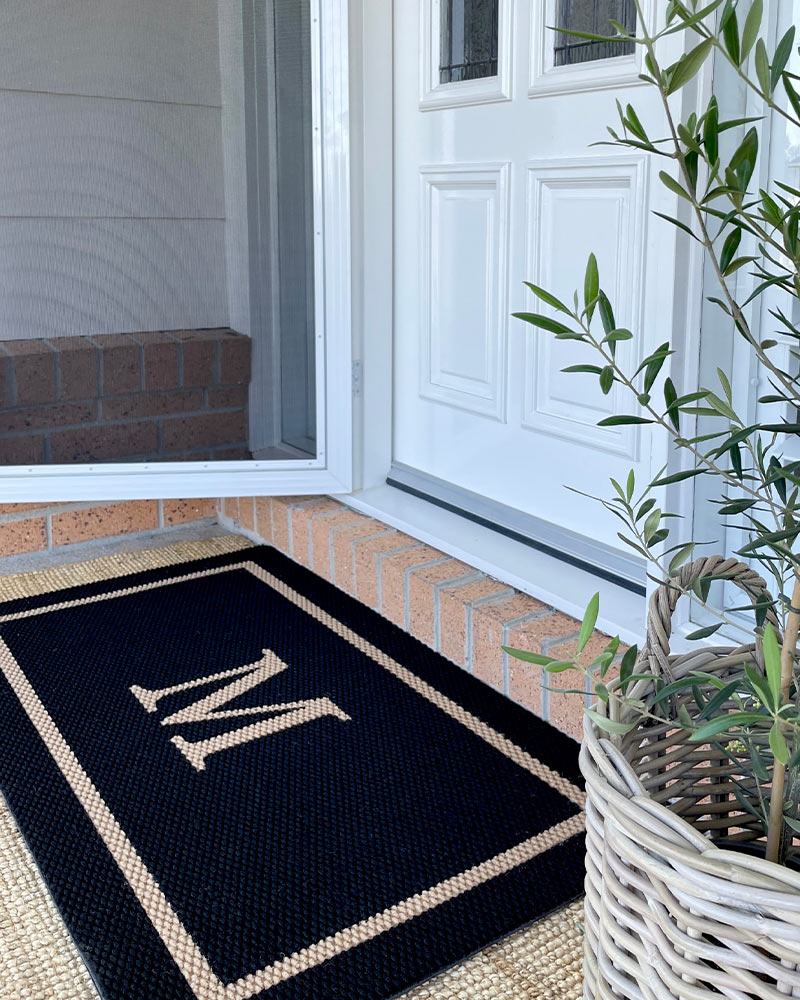 Doormat Initial Insert Custom Everlast Inlay Initial Doormat | Door Mates
