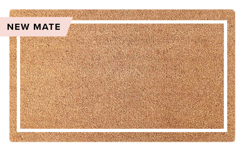 White Border Embossed Coir Doormat