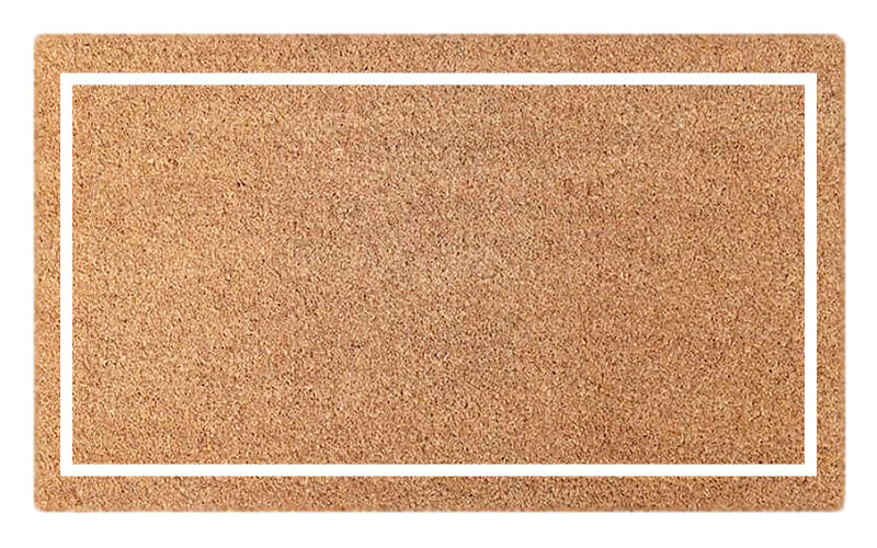 White Border Embossed Coir Doormat