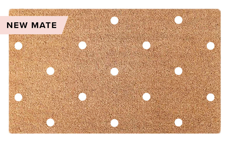 White Polka Dot Embossed Coir Doormat