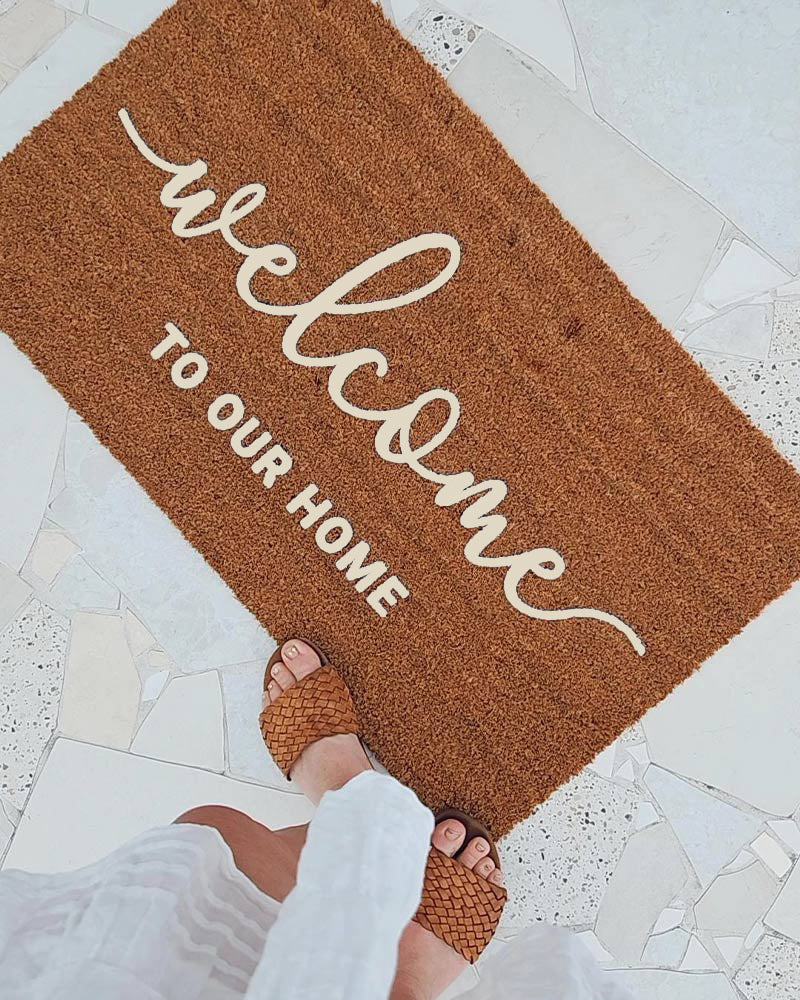 Welcome to Our Home - Sand Embossed