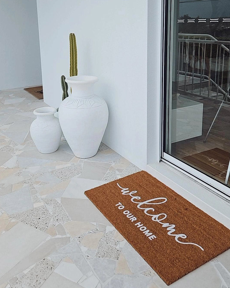 Welcome to Our Home - White Embossed