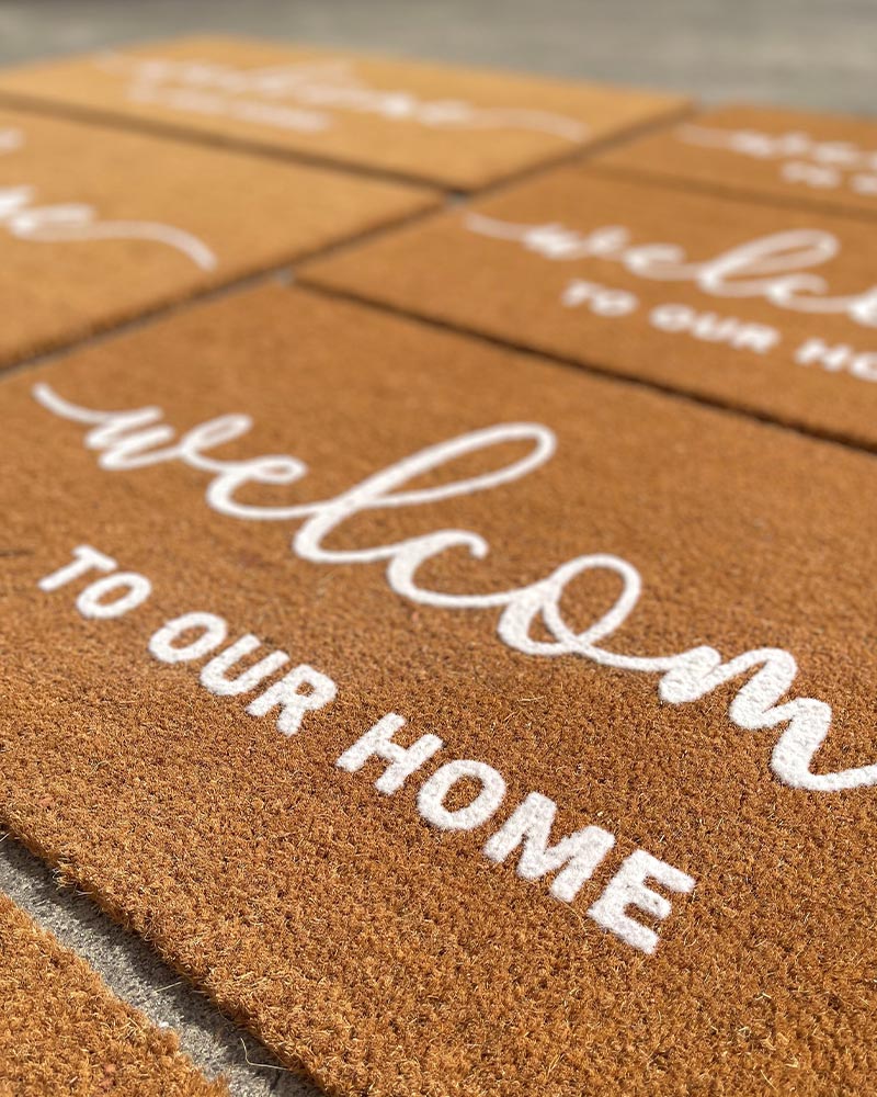 Welcome to Our Home - White Embossed