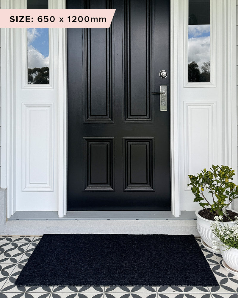 Black Coir Doormat