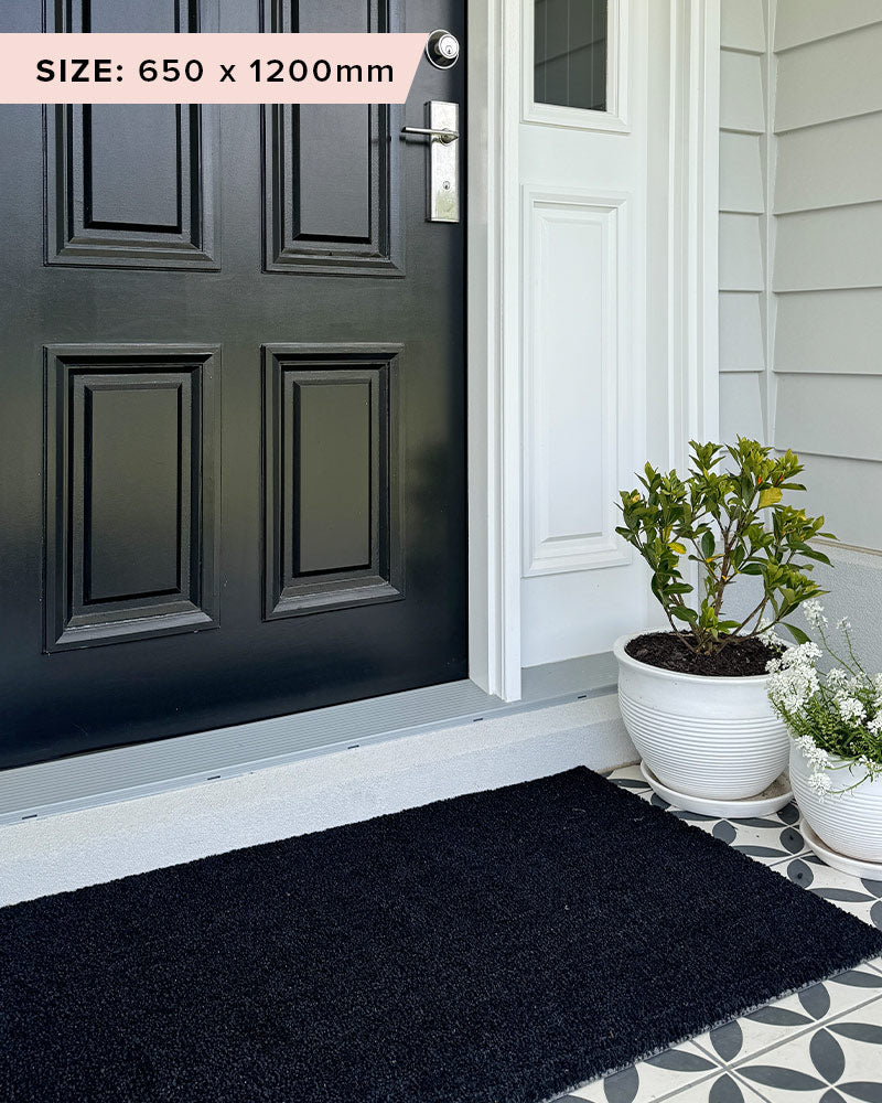 Black Coir Doormat