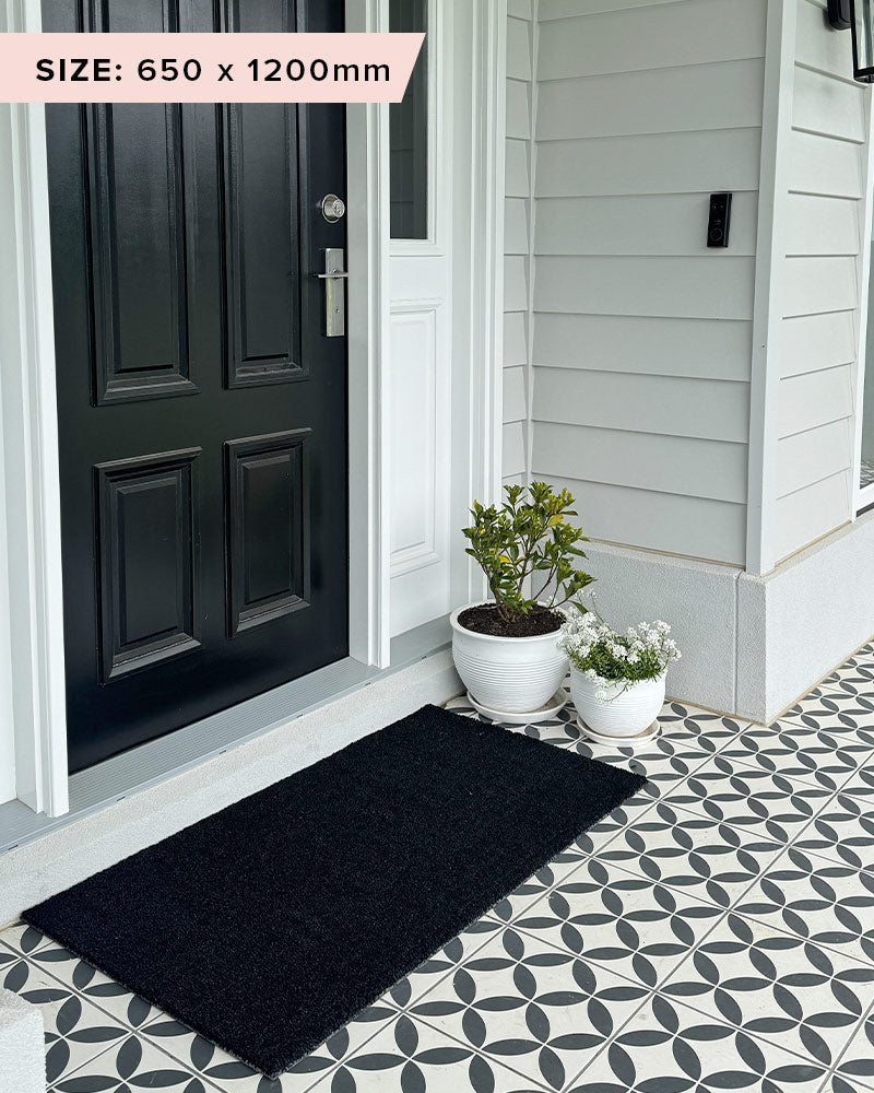 Black Coir Doormat