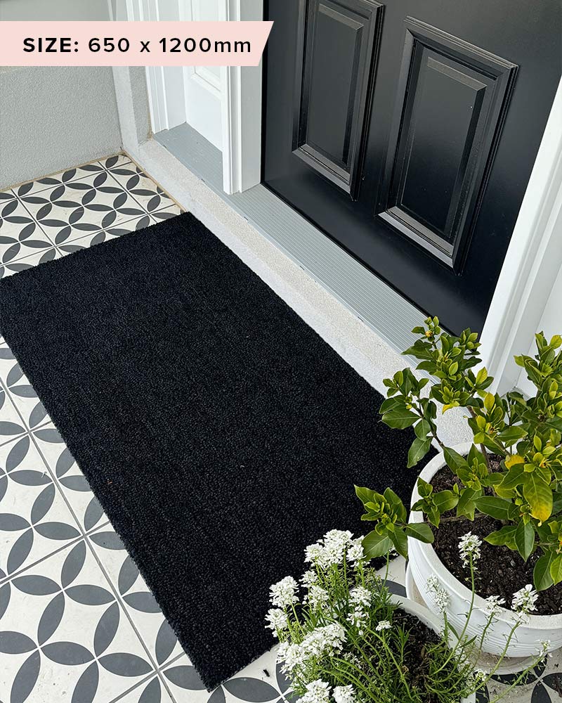 Black Coir Doormat