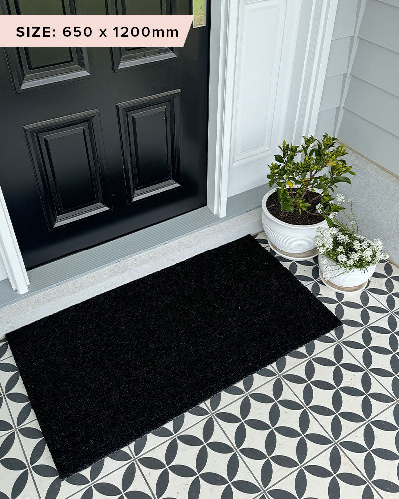 Black Coir Doormat