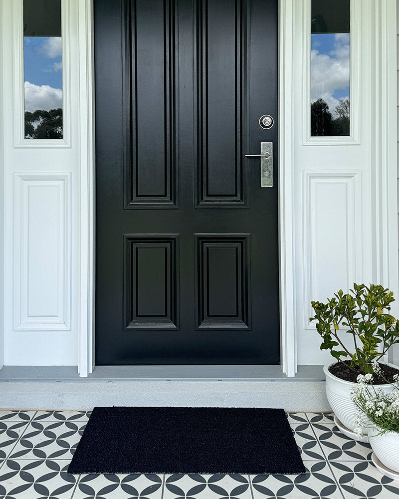 Black Coir Doormat