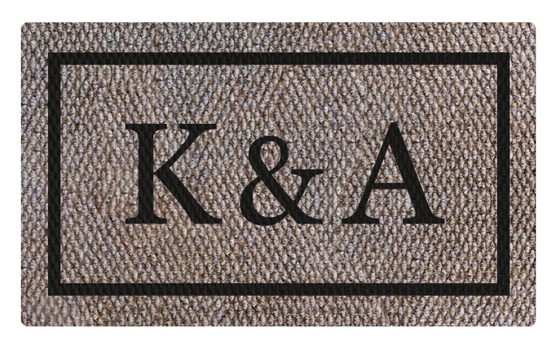 Custom Everlast Inlay Double Initial Doormat