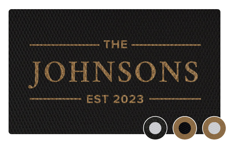 Custom Everlast Inlay Surname Doormat - 4 Colour Combinations