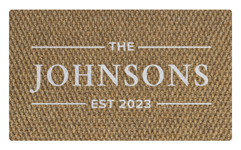 Custom Everlast Inlay Surname Doormat - 4 Colour Combinations