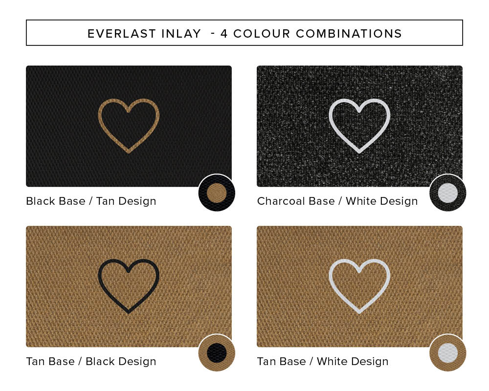 Heart Everlast Doormat - 4 Colour Combinations