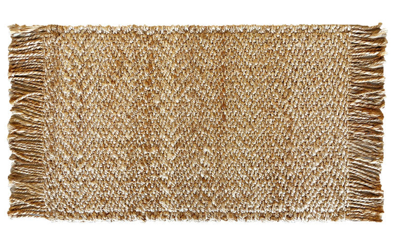 Herringbone Jute Mat - Natural