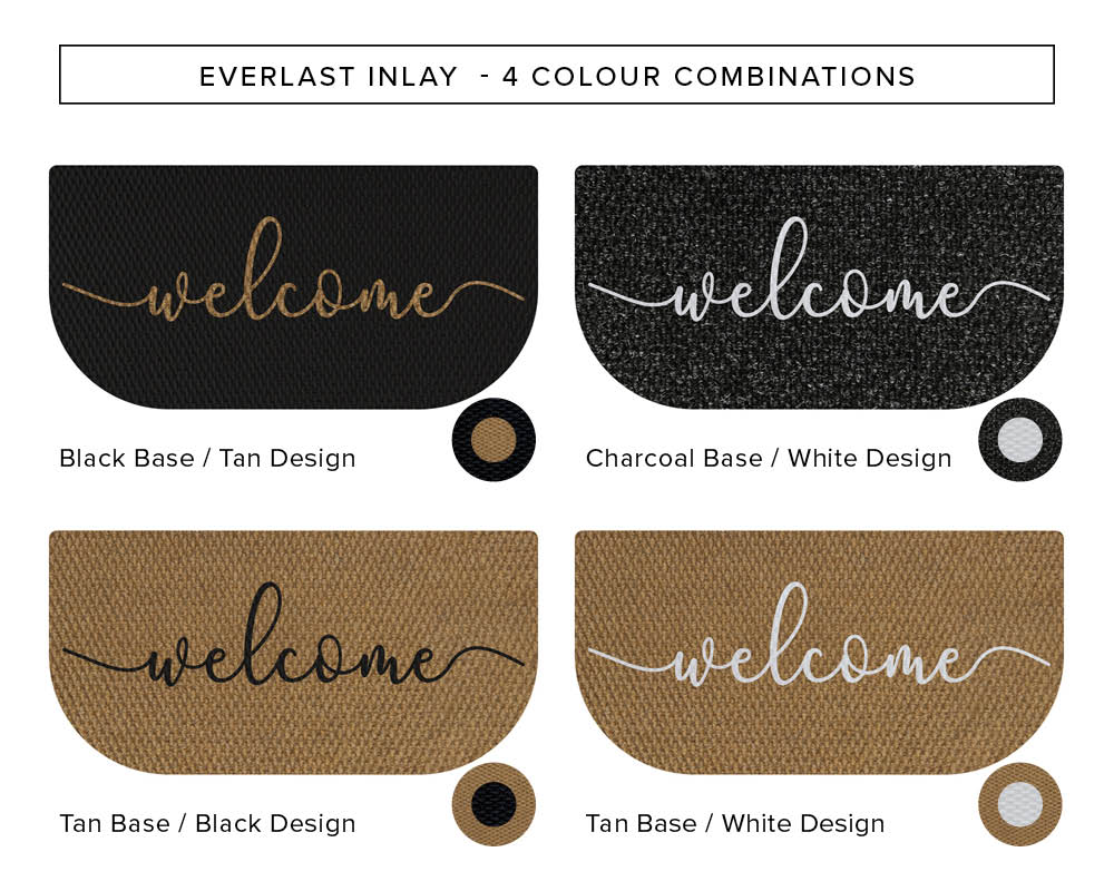 Espresso Everlast Cursive Welcome - 4 Colour Combinations