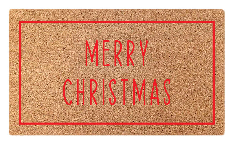 Red Merry Christmas Doormat