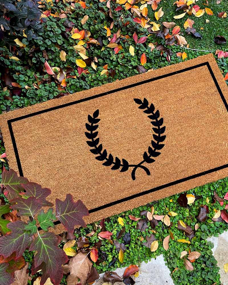 Wreath Embossed Doormat