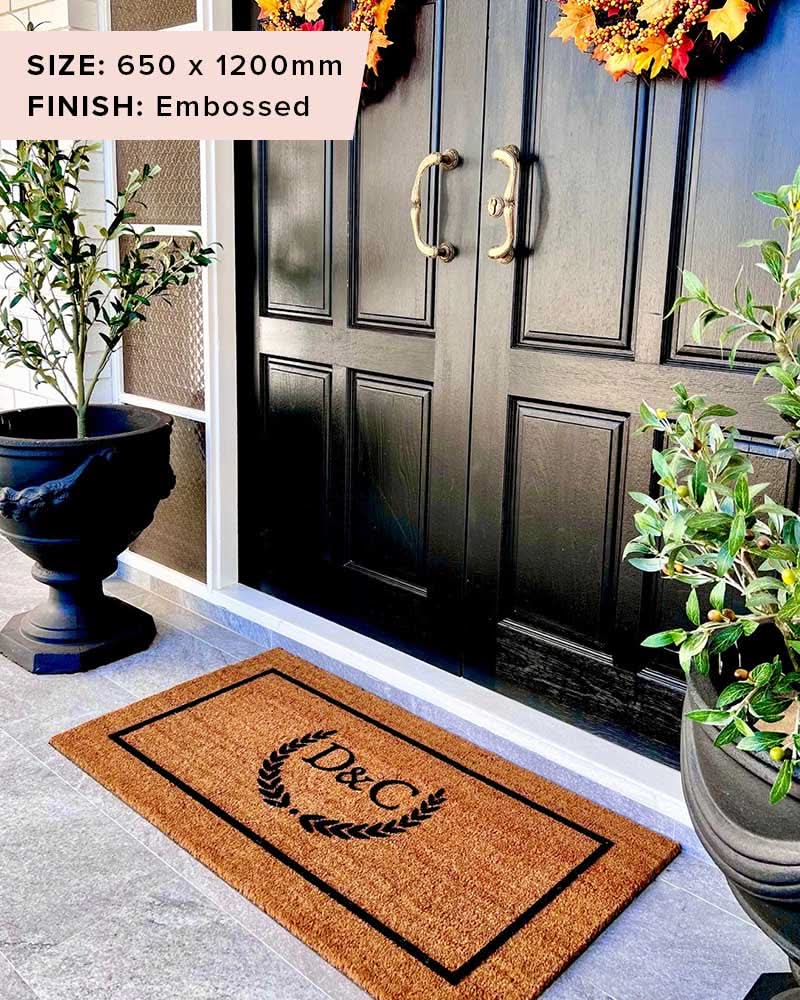 Doormat Initial Insert Double Initial Custom Doormat | Door Mates